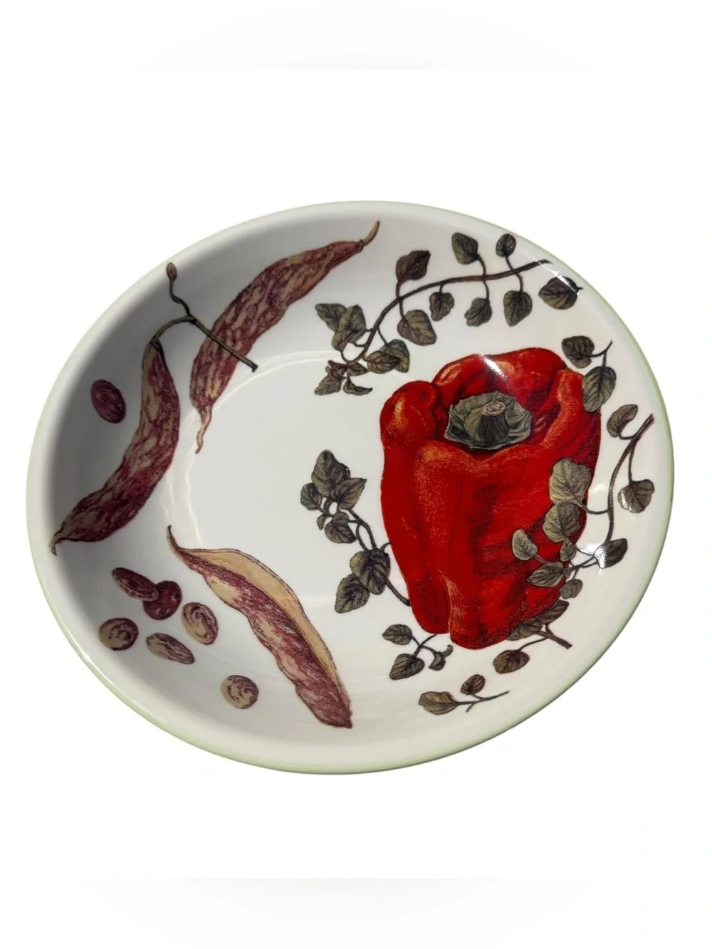 Williams Sonoma Vegetable & Herb Pasta Bowls Set 4 Portugal Discontinued 9.5”